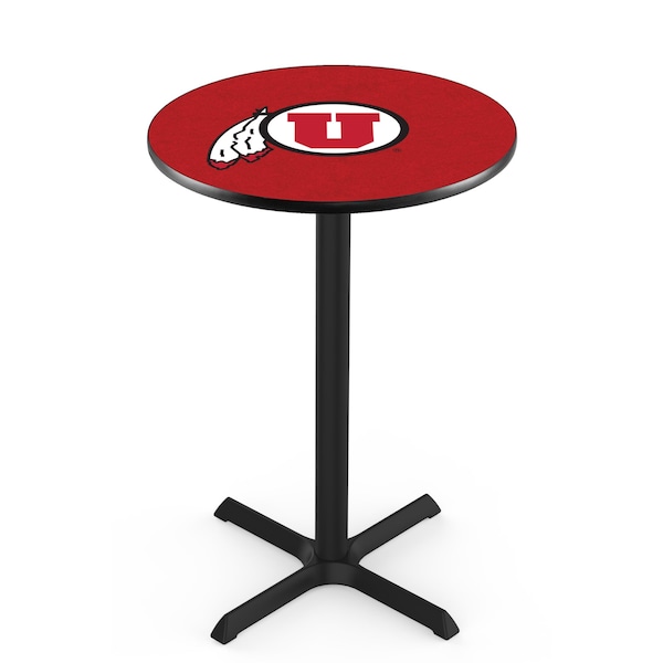 42" Blk Wrinkle Utah Pub Table
